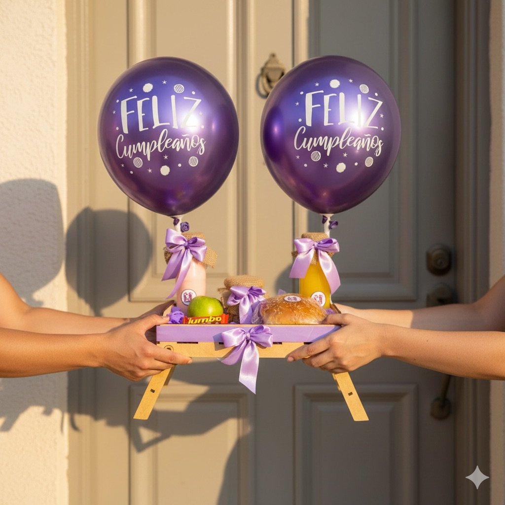 Entrega de desayuno sorpresa a domicilio en Medellín